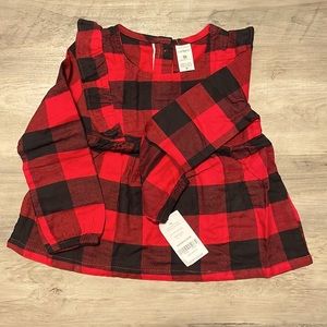 Carters Buffalo plaid girls size 3T, brand new with tags